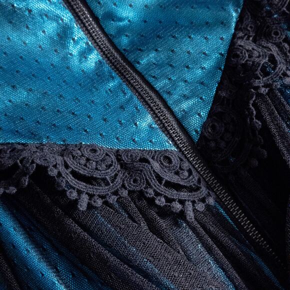 Betsey Johnson Party Dress Lace Detail Size 12 Y2K Partycore Satin - Picture 6 of 9